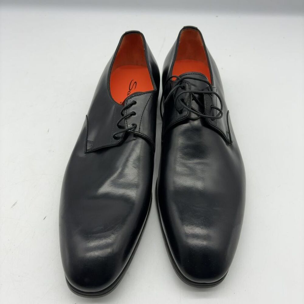 Santoni Oxford Dress Shoes with Glossy Finish and Smooth Leather
